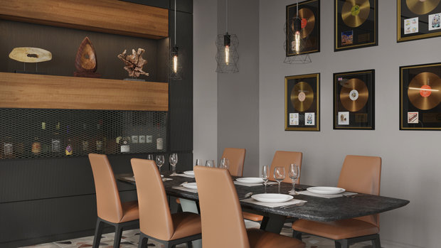 Фото из портфолио Современный интерьер с акцентным декором – фотографии дизайна интерьеров на INMYROOM