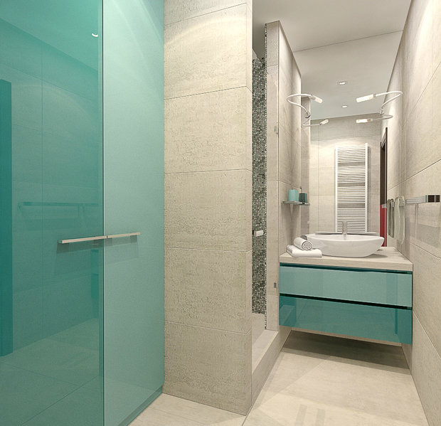 Фото из портфолио Спокойный бирюзовый – фотографии дизайна интерьеров на INMYROOM