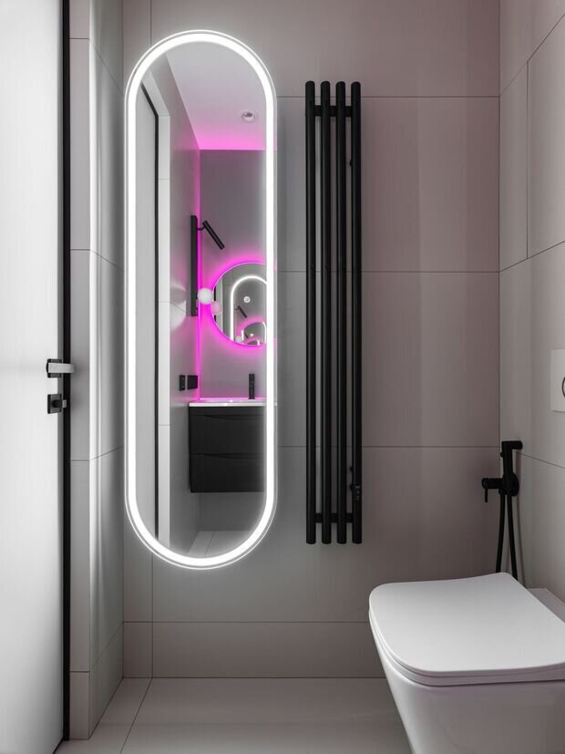 Фотография: Ванная в стиле Современный, Минимализм, Малогабаритная квартира, Квартира, Проект дня, Санкт-Петербург, 1 комната, 40-60 метров, Студия 3302 – фото на INMYROOM