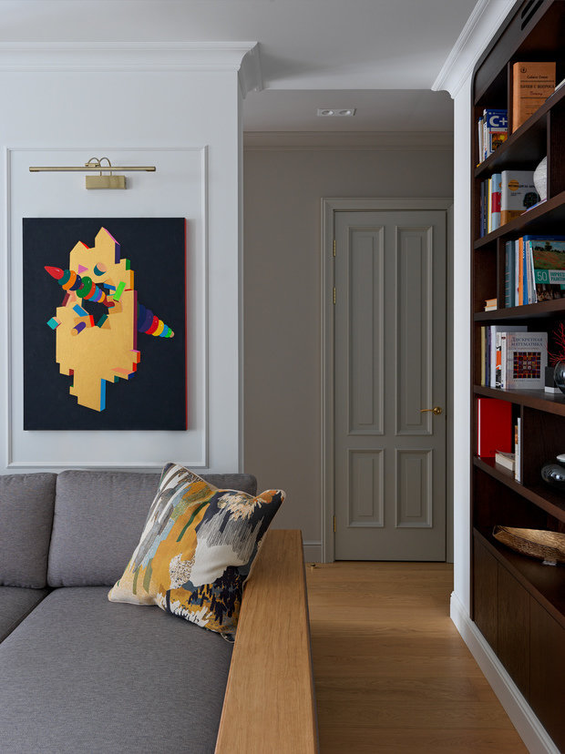 Фотография: Гостиная в стиле Современный, Квартира, Проект недели, Москва, 4 и больше, Более 90 метров, Ксения Мезенцева – фото на INMYROOM