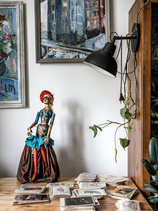 Фотография: Кабинет в стиле Эклектика, Квартира, Проект дня, Москва, Сталинка, Кирпичный дом, 3 комнаты, 60-90 метров, Винтажный – фото на INMYROOM