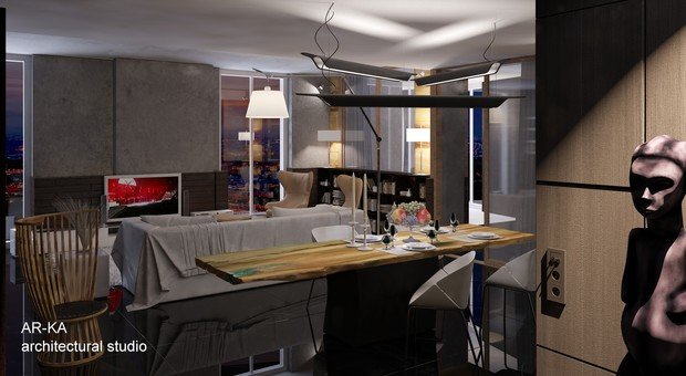 Фото из портфолио LUX Лофт на Мосфильмовской – фотографии дизайна интерьеров на InMyRoom.ru