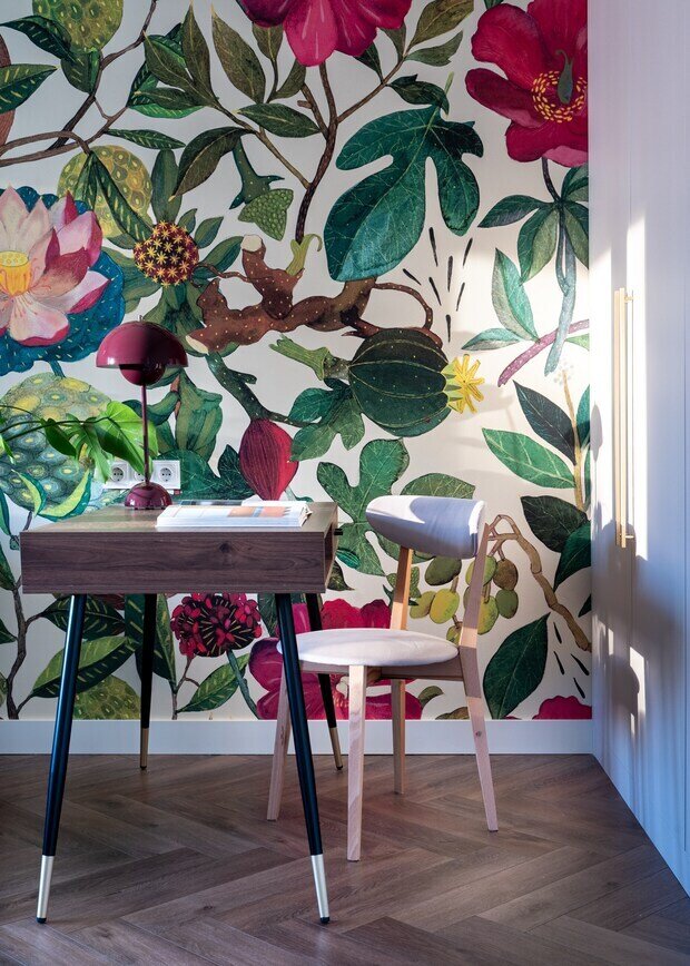 Фотография: Кабинет в стиле Современный, Квартира, Проект дня, Москва, П-44, Панельный дом, 2 комнаты, 40-60 метров, Анна Бибишева – фото на INMYROOM