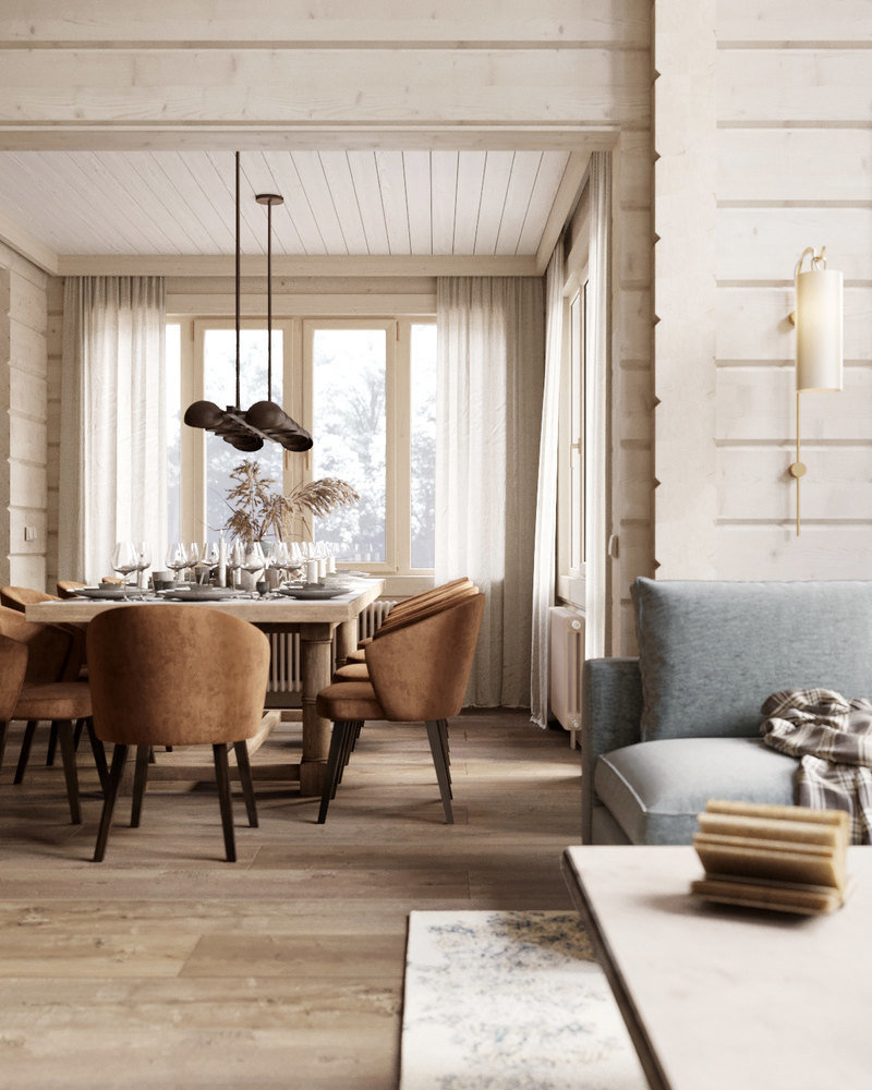 Фото из портфолио Загородный дом из бруса в поселке Смолячково – фотографии дизайна интерьеров на INMYROOM Фото из портфолио Загородный дом из бруса в поселке Смолячково – фотографии дизайна интерьеров на INMYROOM