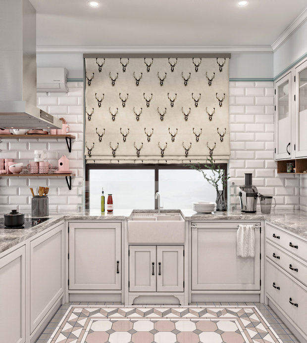 Фотография: Кухня и столовая в стиле Эклектика, Классический, Современный, Квартира, Проект недели, Москва, Татьяна Безверхая, 4 и больше, Более 90 метров, Монолитно-кирпичный – фото на INMYROOM