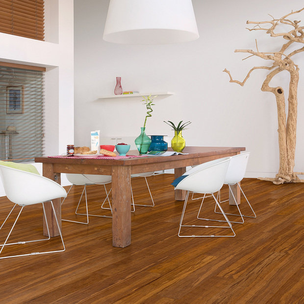Фотография: Кухня и столовая в стиле Эко, Советы, Ремонт на практике, напольное покрытие, отделка пола, Quick Step, пвх-плитка – фото на INMYROOM