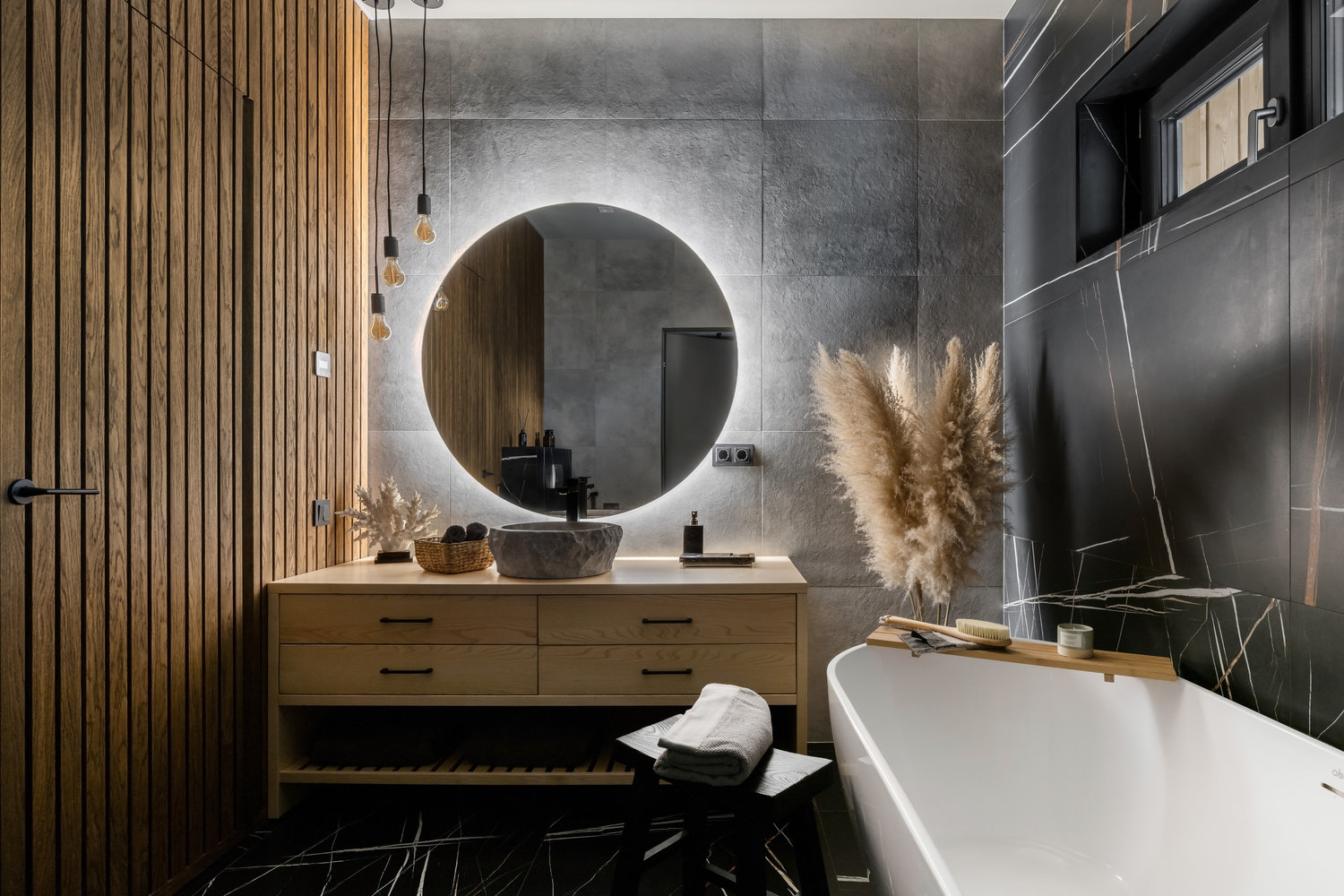 Фотография: Ванная в стиле Современный, Лофт, Дом, Дом и дача, Ленинградская область, 4 и больше, Более 90 метров, Яна Грошева, Lampa Design Studio – фото на INMYROOM