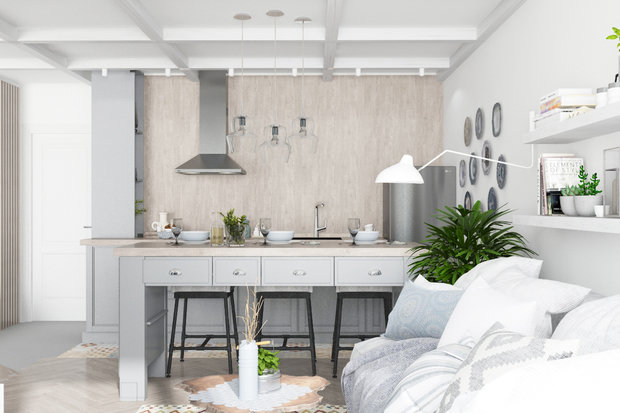 Фото из портфолио Квартира в стиле Кантри 55 м2 – фотографии дизайна интерьеров на INMYROOM
