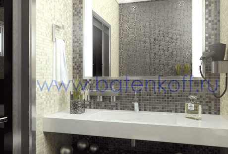 Дизайн проект туалета в современном стиле в г Нягань 