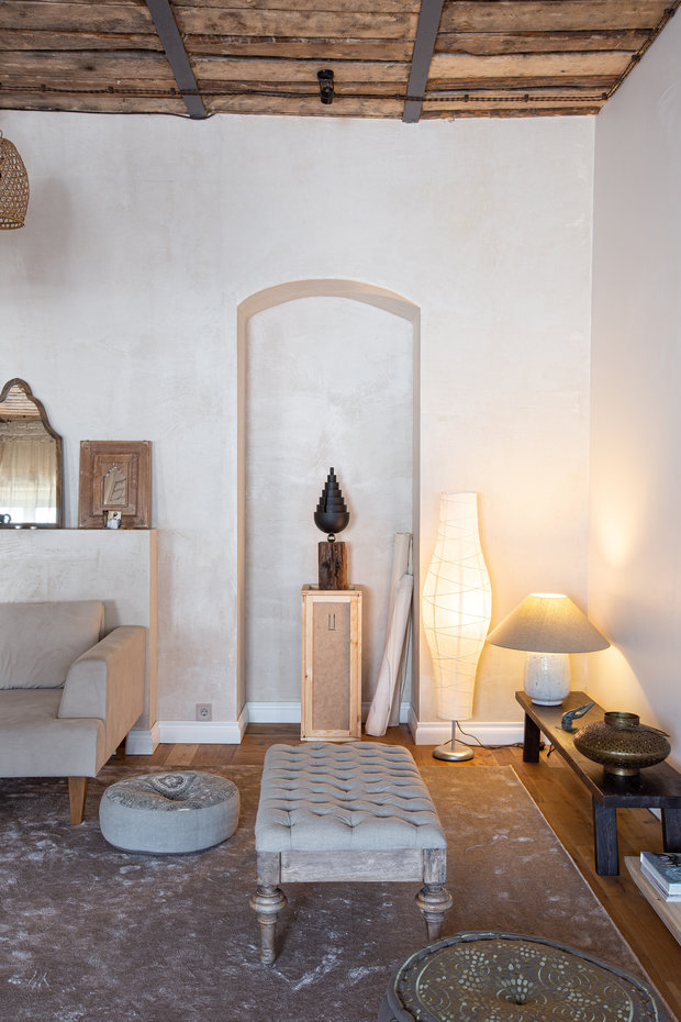 Фотография: Гостиная в стиле Эклектика, Эко, Квартира, Проект недели, Санкт-Петербург, 3 комнаты, Более 90 метров, Эли Гордеева, интерьер в балийском стиле, стиль Бали, атмосфера Бали в интерьере – фото на INMYROOM