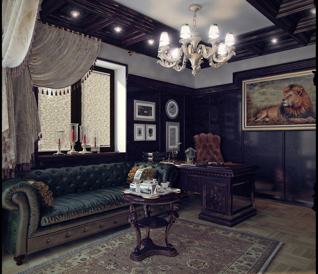 Фото из портфолио кабинет-Lion King – фотографии дизайна интерьеров на INMYROOM