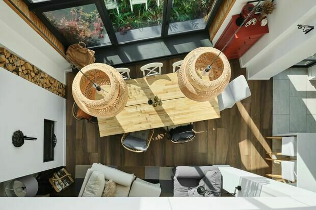 Фотография: Кухня и столовая в стиле Скандинавский, Современный, Эклектика, Минимализм, Эко, Проект недели, Таунхаус, 4 и больше, Более 90 метров, Тюмень – фото на INMYROOM