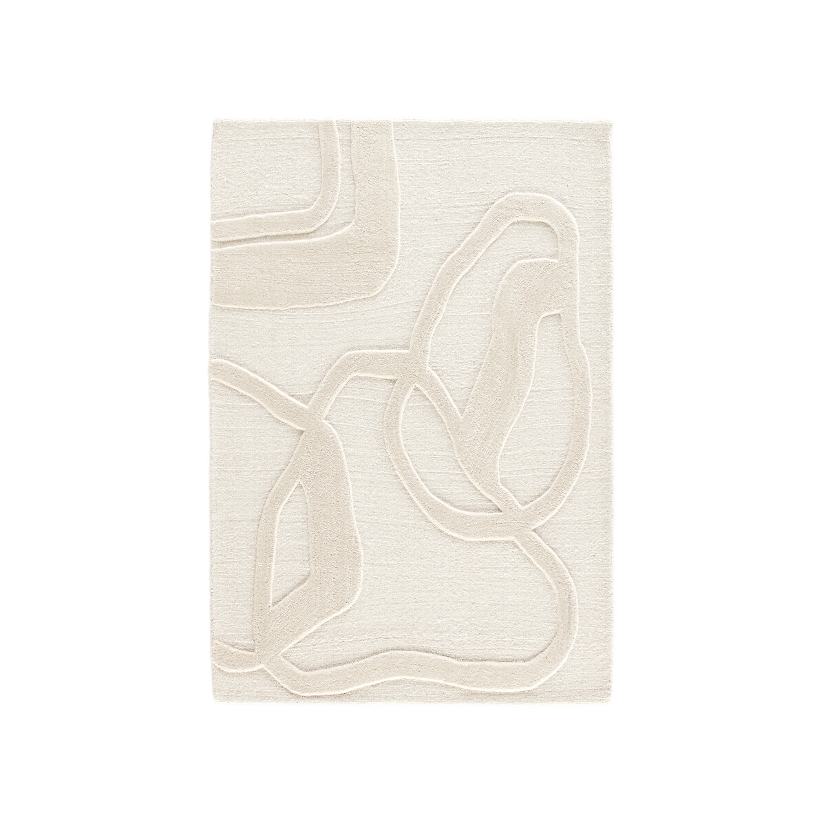 Ковер из шерсти Caila 120x170 бежевого цвета