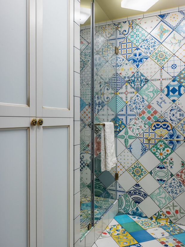 Фотография: Ванная в стиле Восточный, Квартира, Проект недели, Москва, Дарья Василькова, 2 комнаты, 60-90 метров, ЖК «Гринфилд» – фото на INMYROOM