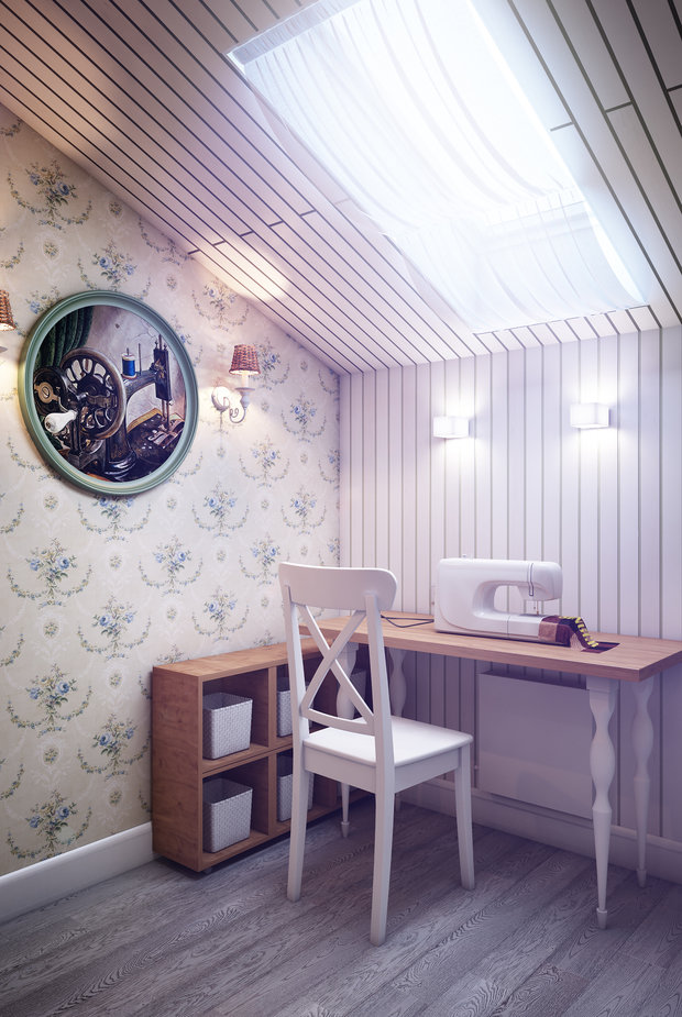 Фотография: Кабинет в стиле Прованс и Кантри, Дом, Проект недели, Марина Саркисян, Московская область, Таунхаус, КП Кронбург – фото на INMYROOM