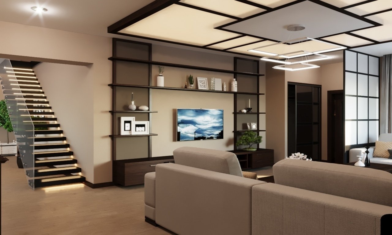 Фото из портфолио Гостиная и столовая в японском стиле – фотографии дизайна интерьеров на INMYROOM Фото из портфолио Гостиная и столовая в японском стиле – фотографии дизайна интерьеров на INMYROOM