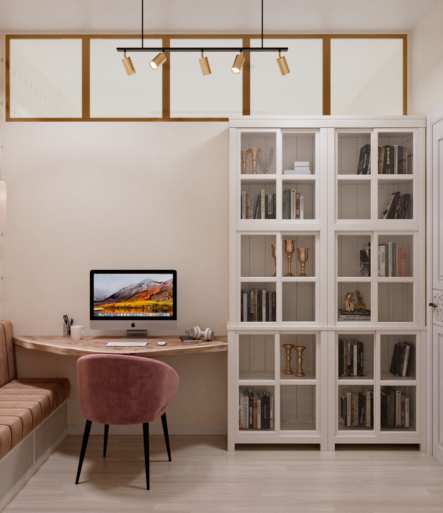 Фотография: Кабинет в стиле Современный, Квартира, Проект недели, Москва, 4 и больше, 60-90 метров, Надежда Требухина – фото на INMYROOM