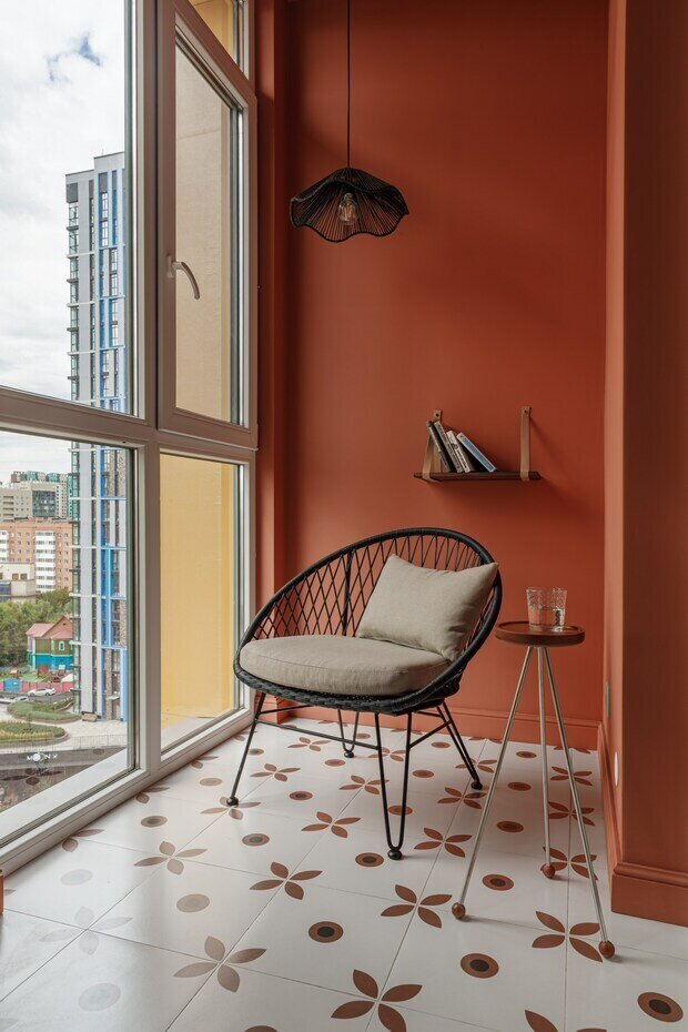 Фотография: Балкон в стиле Современный, Квартира, Проект дня, Астана, 60-90 метров, современный с элементами эклектики, Динара Усманова – фото на INMYROOM