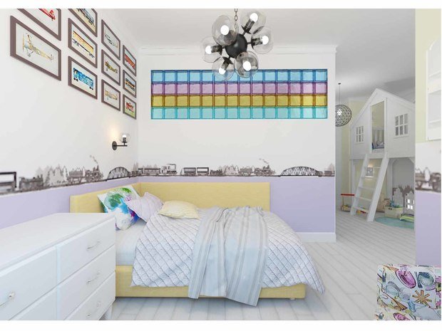 Фото из портфолио "Клубника, пионы и седьмое небо". Проект квартиры 105 кв.м. – фотографии дизайна интерьеров на INMYROOM