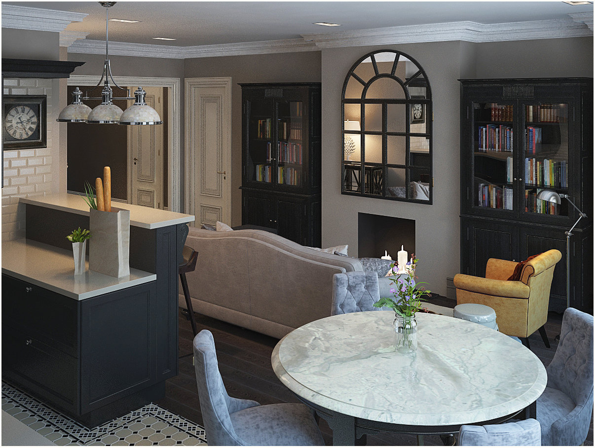 Фотография: Гостиная в стиле Прованс и Кантри, Скандинавский, Квартира, Цвет в интерьере, Дома и квартиры, Проект недели, Серый – фото на INMYROOM