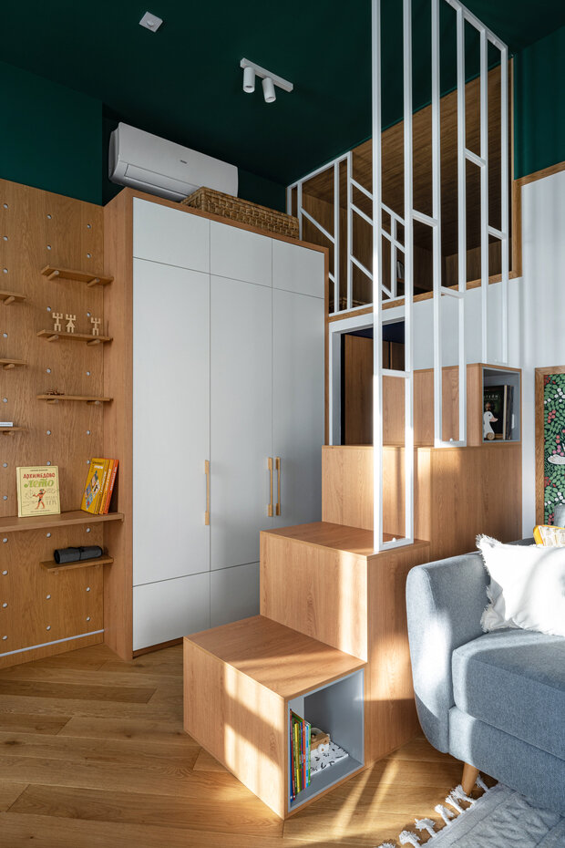 Фотография: Кабинет в стиле Современный, Эклектика, Квартира, Проект дня, Москва, 3 комнаты, Более 90 метров, Анна Малютина, ЖК «Одинград» – фото на INMYROOM