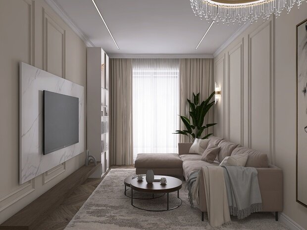 Фото из портфолио Кухня-гостиная Неоклассика – фотографии дизайна интерьеров на INMYROOM