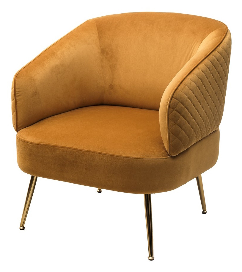 Кресло Mussels желтого цвета