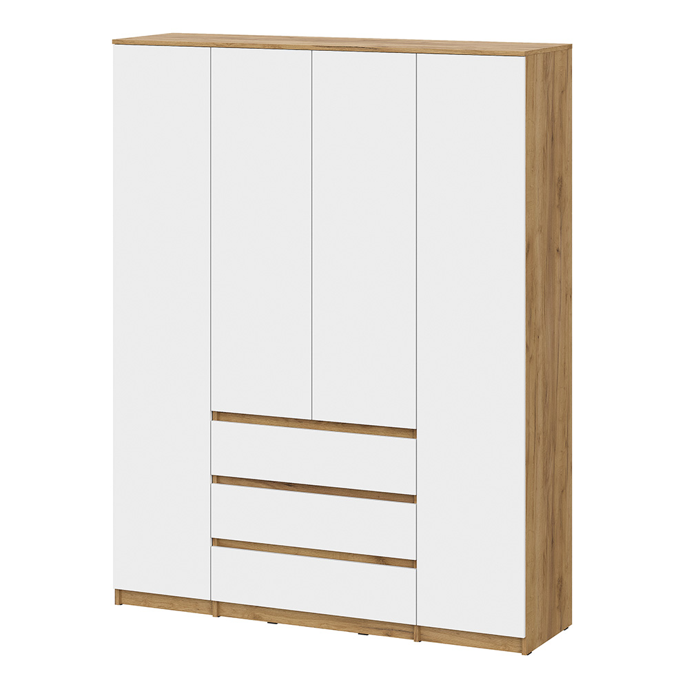 Шкаф для одежды и белья Денвер бело-бежевого цвета