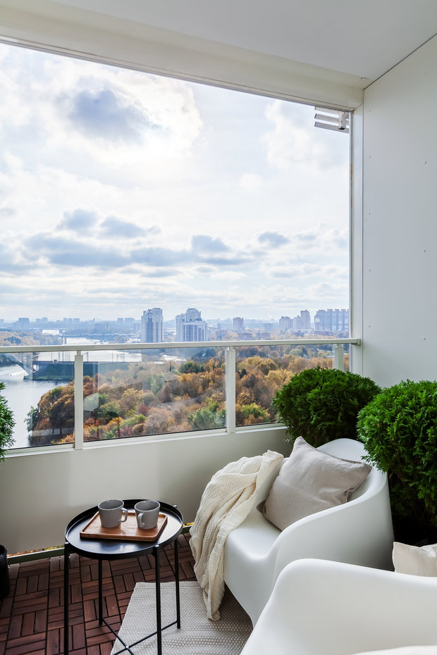 Фотография: Балкон в стиле Минимализм, Современный, Квартира, Проект дня, Химки, 3 комнаты, 60-90 метров, Flatforfox – фото на INMYROOM