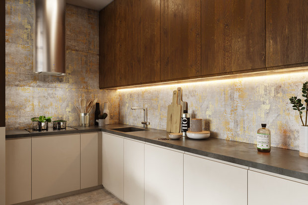 Фотография: Кухня и столовая в стиле Современный, Квартира, Проект недели, Москва, 4 и больше, 60-90 метров, Более 90 метров, Levitorria, Полина Тимонич – фото на INMYROOM