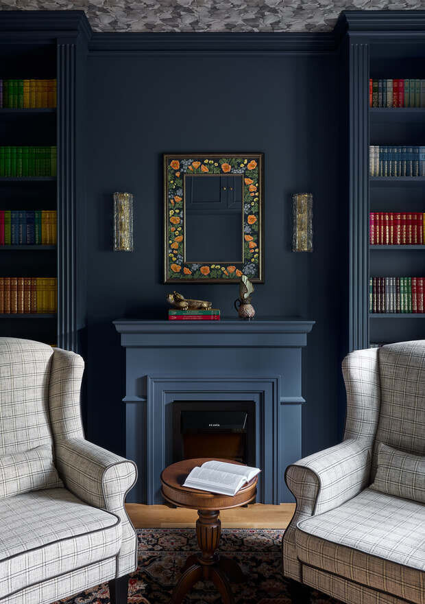 Фотография: Кабинет в стиле Классический, Проект дня, Дача, Подмосковье, Дом и дача, Истринский район, Кирпичный дом, 3 комнаты, Более 90 метров, Дженнет Койтемирова, классический с элементами викторианского и английского стиля – фото на INMYROOM