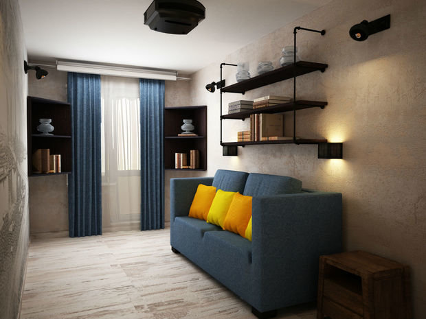 Фото из портфолио Дизайн-проект квартиры в стиле ЛОФТ – фотографии дизайна интерьеров на INMYROOM