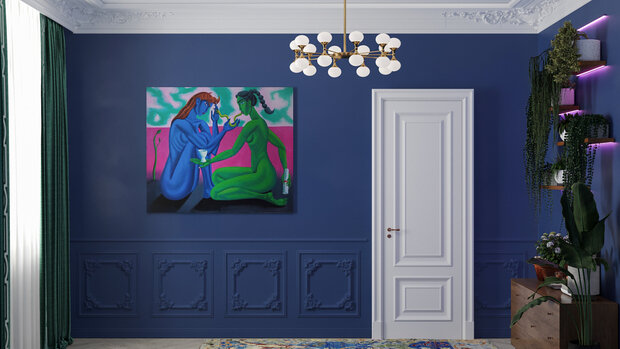 Фотография: Спальня в стиле Эклектика, Квартира, Проект недели, Москва, 2 комнаты, 40-60 метров, Анастасия Григорьева – фото на INMYROOM