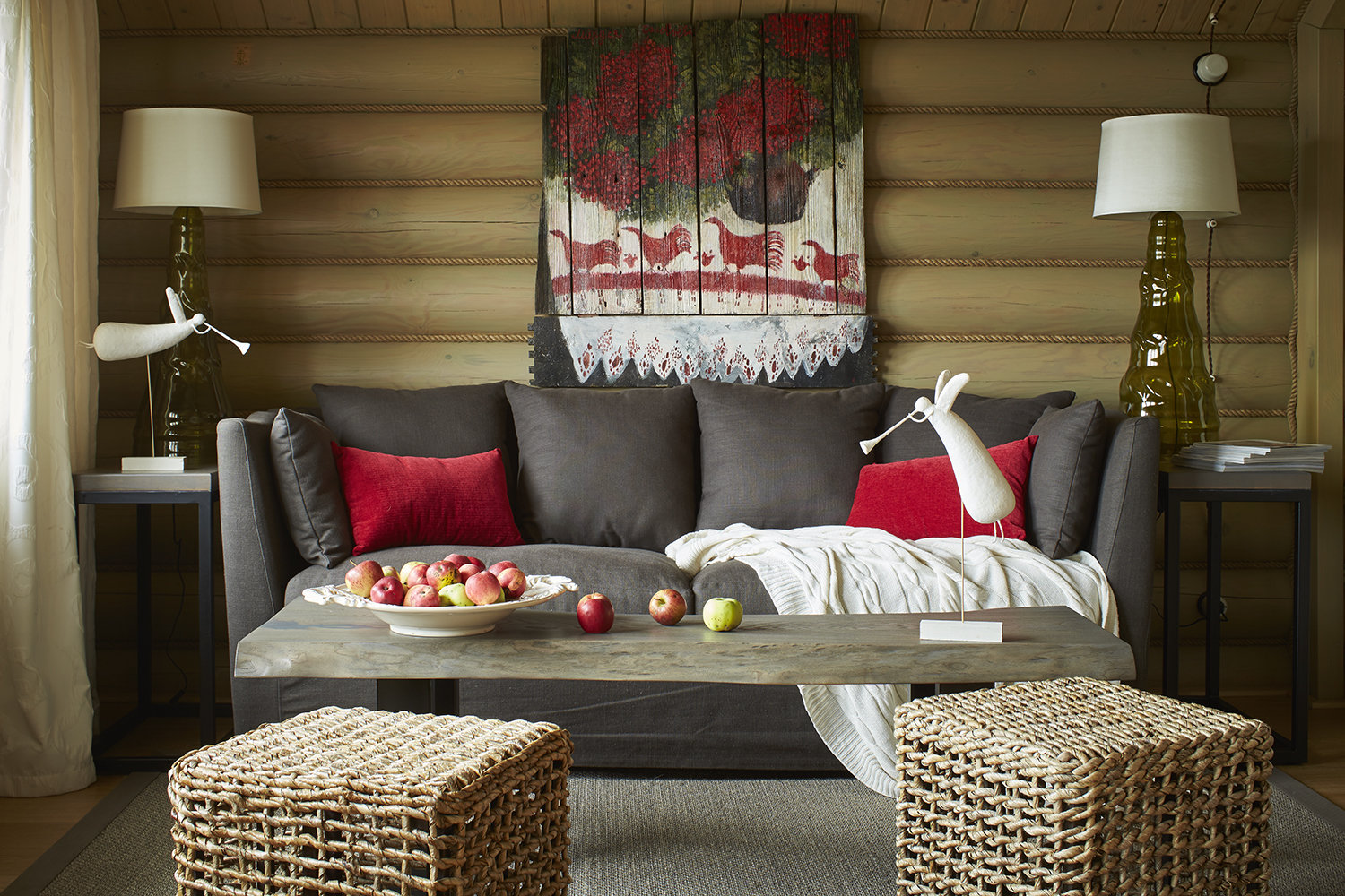 Фотография: Гостиная в стиле Прованс и Кантри, Дом, Проект недели, Дача, Дом и дача, Калужская область, 4 и больше, Более 90 метров, Дина Косточкина, Нина Биркадзе – фото на INMYROOM