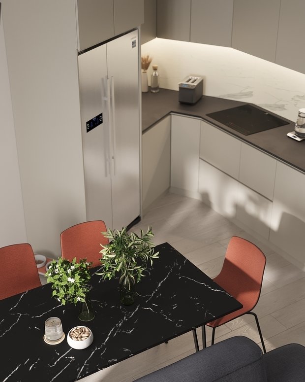 Фото из портфолио Современный интерьер в ЖК «Znak», Ижевск, 73 кв. м2 – фотографии дизайна интерьеров на INMYROOM