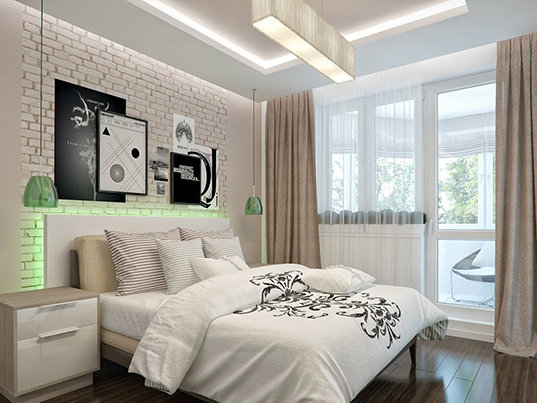 Фотография: Спальня в стиле Лофт, Современный, Интерьер комнат – фото на INMYROOM