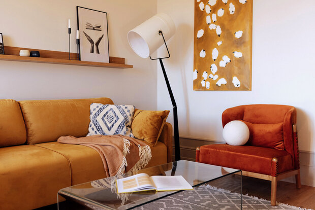 Фотография: Гостиная в стиле Современный, Квартира, Проект дня, Ростов-на-Дону, 2 комнаты, 40-60 метров, Бохо – фото на INMYROOM