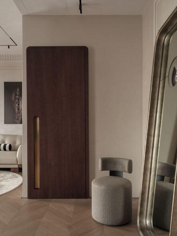 Фотография: Спальня в стиле Классический, Современный, Квартира, Проект дня, 2 комнаты, 60-90 метров, Санкт-Петербруг, современный с элементами классики и роскоши – фото на INMYROOM