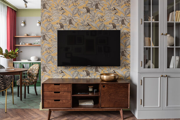 Фотография: Гостиная в стиле Современный, Эклектика, Квартира, Проект дня, Москва, Фили, 2 комнаты, 40-60 метров, Валерия Анисимова, современный с элементами эклектики, Анастасия Ярышева – фото на INMYROOM