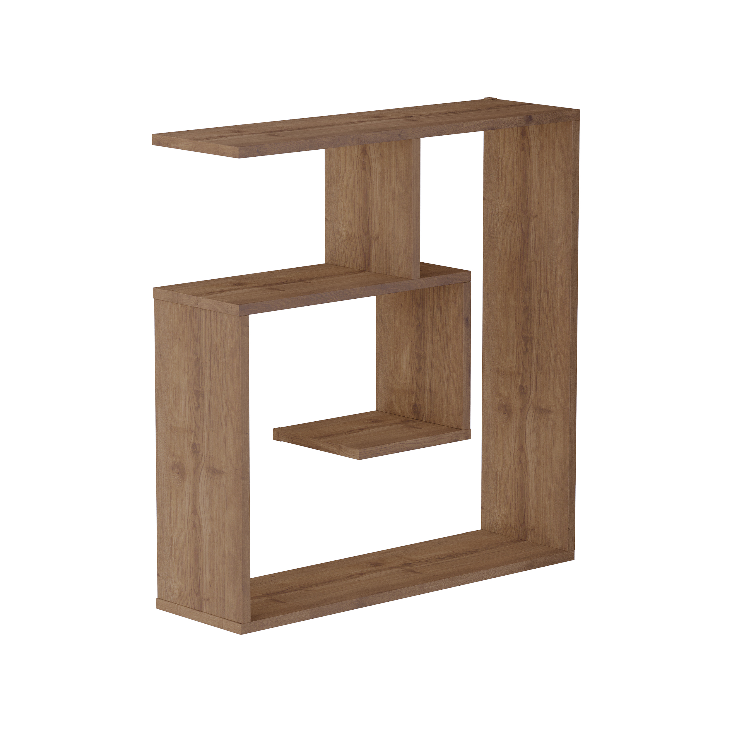 Полка фигурная Laby Shelf коричневого цвета