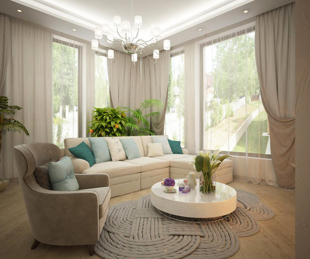 Фото из портфолио Загородный дом в поселке FORTOPS, 190 м2 – фотографии дизайна интерьеров на INMYROOM