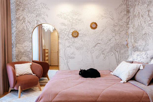 Фотография: Спальня в стиле Современный, Квартира, Проект дня, Эко, Блочный дом, 4 и больше, 60-90 метров, Анна Терентьева – фото на INMYROOM