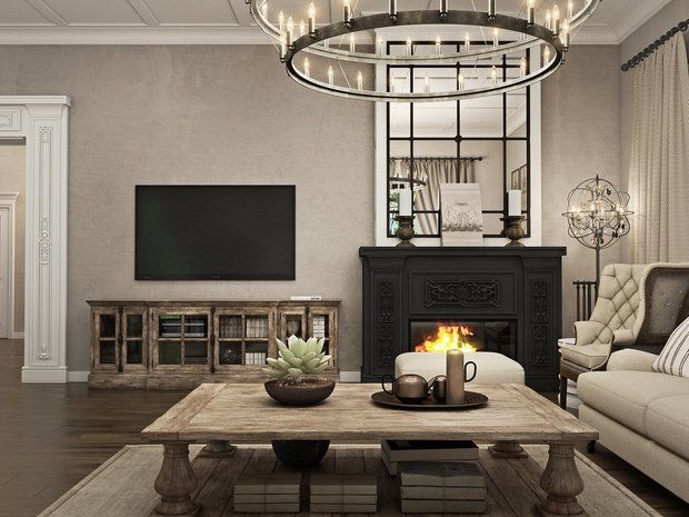 Фотография: Гостиная в стиле Прованс и Кантри, Дом, Проект недели, Алексей Иванов, Ленинградская область, 4 и больше, Более 90 метров – фото на INMYROOM