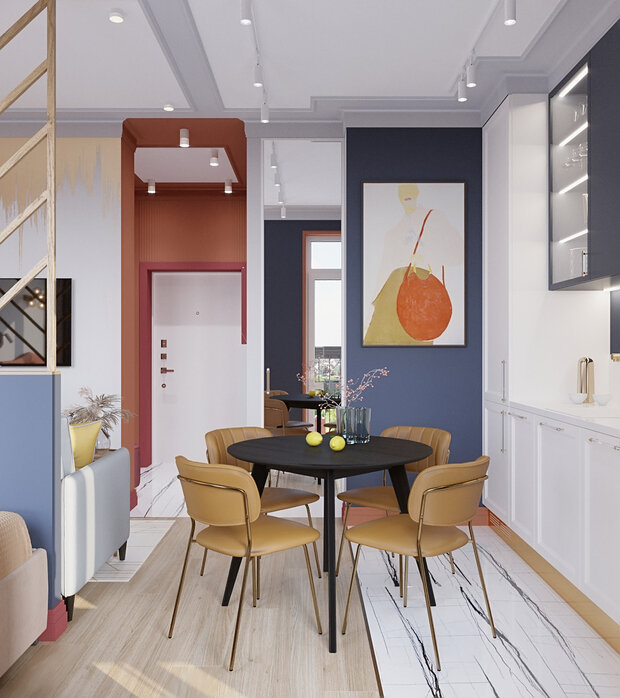 Фотография: Кухня и столовая в стиле Современный, Квартира, Студия, Проект недели, Москва, до 40 метров, АРИНА ТРОИЛОВА – фото на INMYROOM