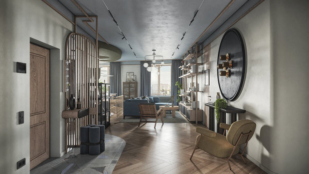 Фотография: Прихожая в стиле Эклектика, Квартира, Проект недели, Москва, ToTaste Studio, 4 и больше, Более 90 метров – фото на INMYROOM