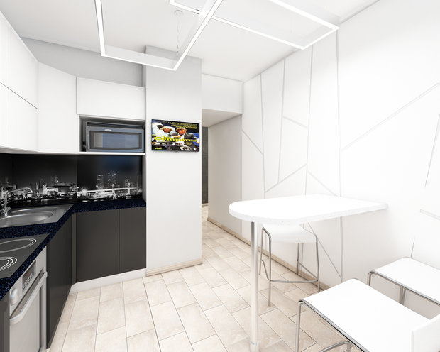 Фото из портфолио Бело-серый минимализм – фотографии дизайна интерьеров на INMYROOM