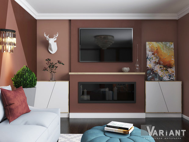 Фото из портфолио Гостиная в коралловом цвете – фотографии дизайна интерьеров на INMYROOM