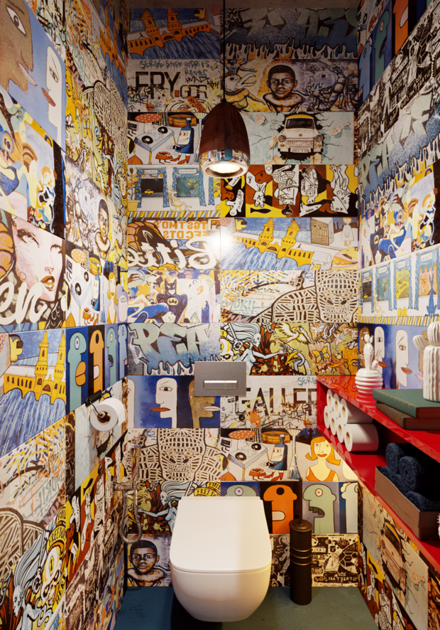 Фотография: Ванная в стиле Лофт, Эклектика, Квартира, Проект недели, Москва, 3 комнаты, 60-90 метров, Алена Горская – фото на INMYROOM