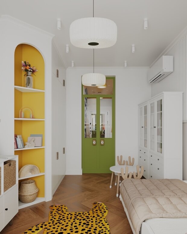 Фотография: Детская в стиле Современный, Эклектика, Квартира, Проект дня, Москва, 3 комнаты, 60-90 метров, Анастасия Струве – фото на INMYROOM