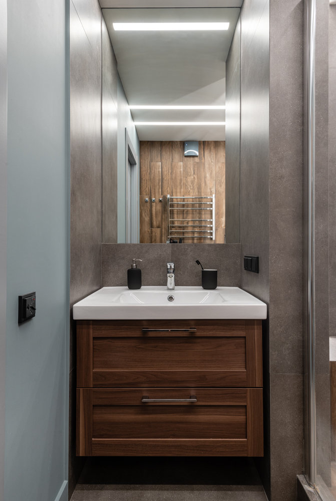 Фотография: Ванная в стиле Современный, Квартира, Проект недели, Химки, 1 комната, 40-60 метров, Prorooms, Мария Рожкова – фото на INMYROOM